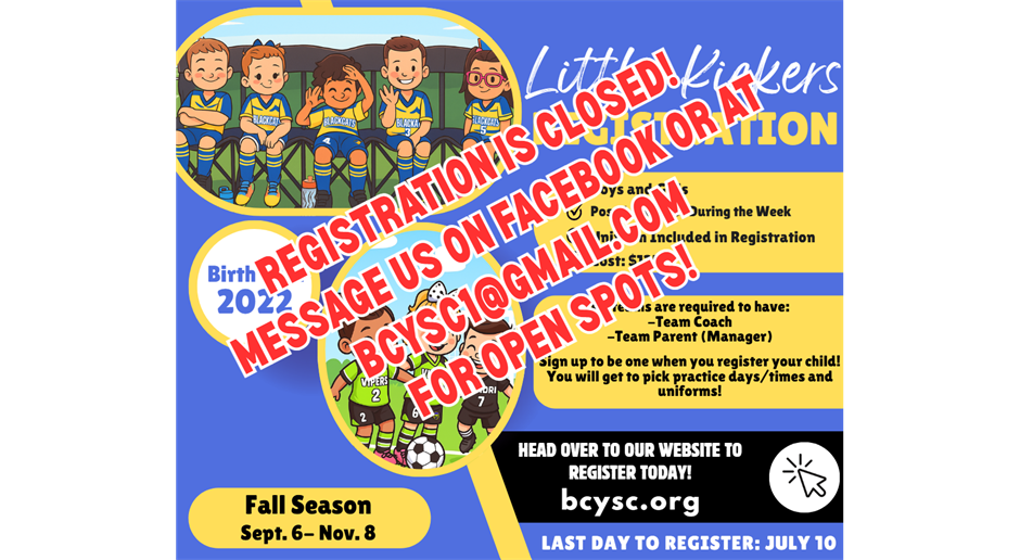 Little Kickers Registration Closed!
